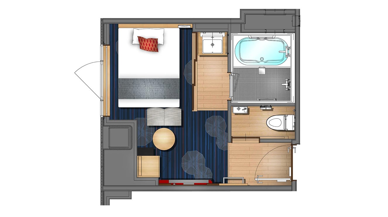 Standard Double（Guests per room：2）18.1㎡