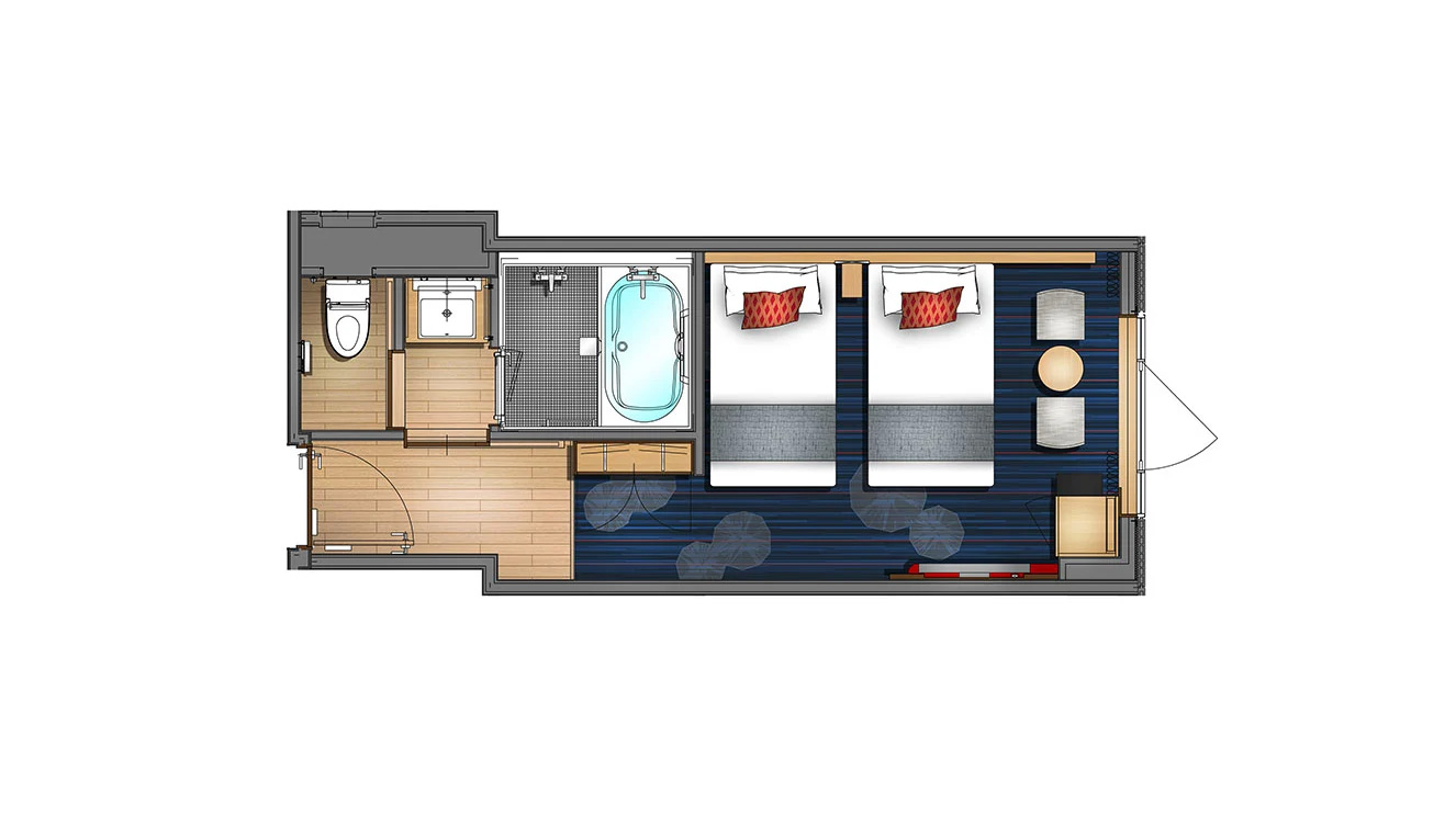 Standard Twin (Guests per room: 2) 21.2㎡