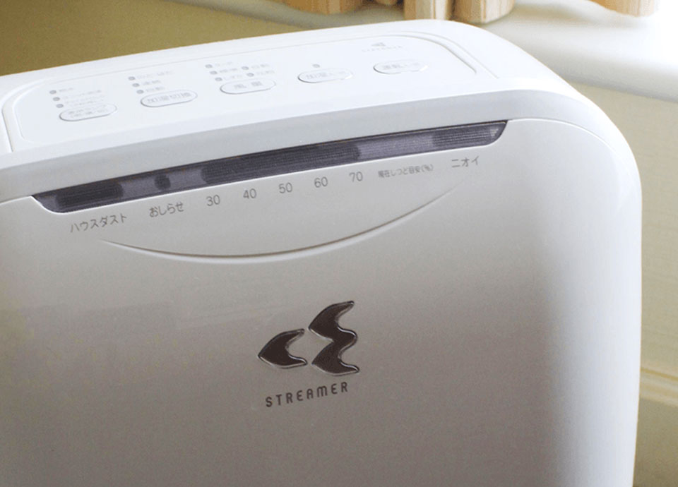 加湿空気清浄機 全客室に加湿空気清浄機を設置