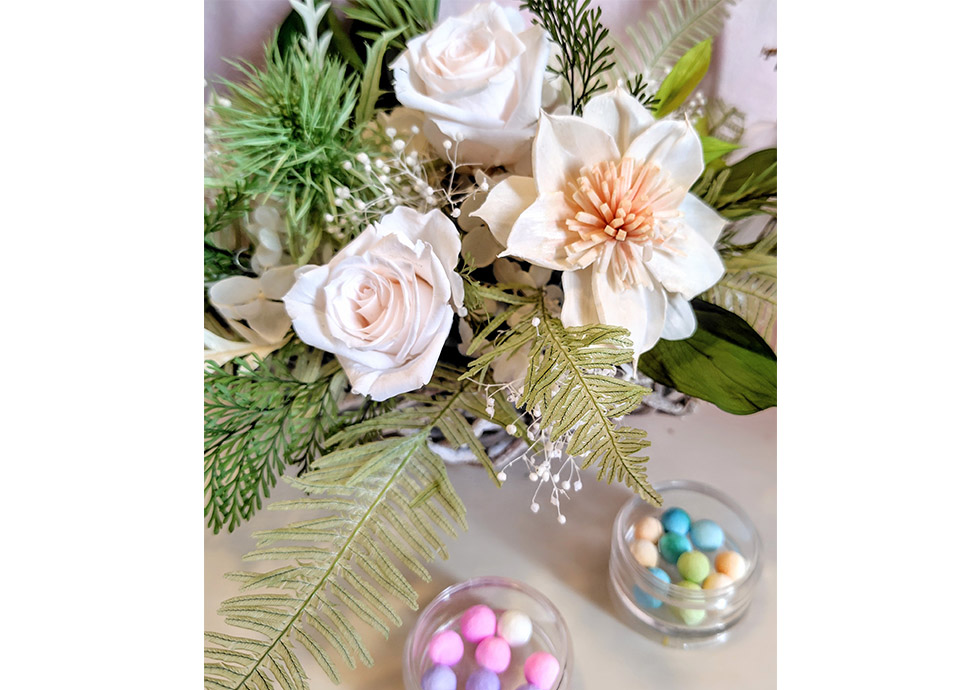 白色バラ作品例