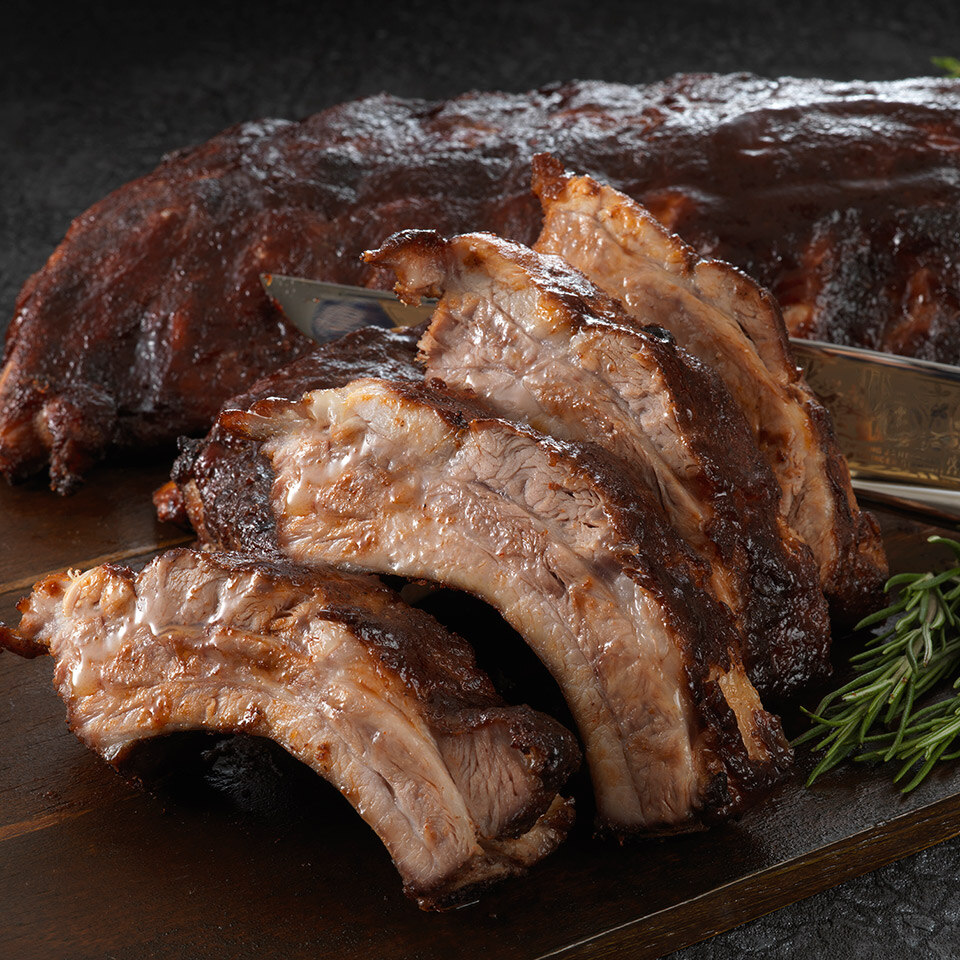 ポークバックリブのBBQスタイル