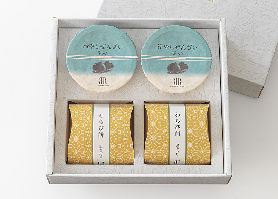 ［新発売］冷やしぜんざい＆わらび餅セット 4個入