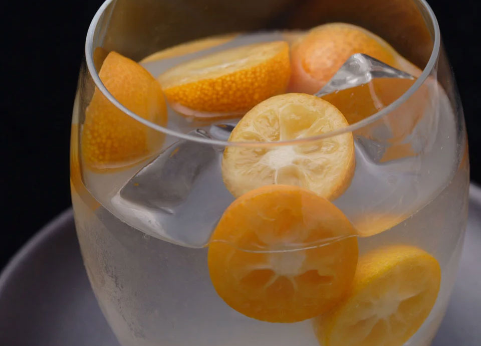 影山清史スペシャルカクテル<br>金柑のFrench 75［Kumquat French 75］