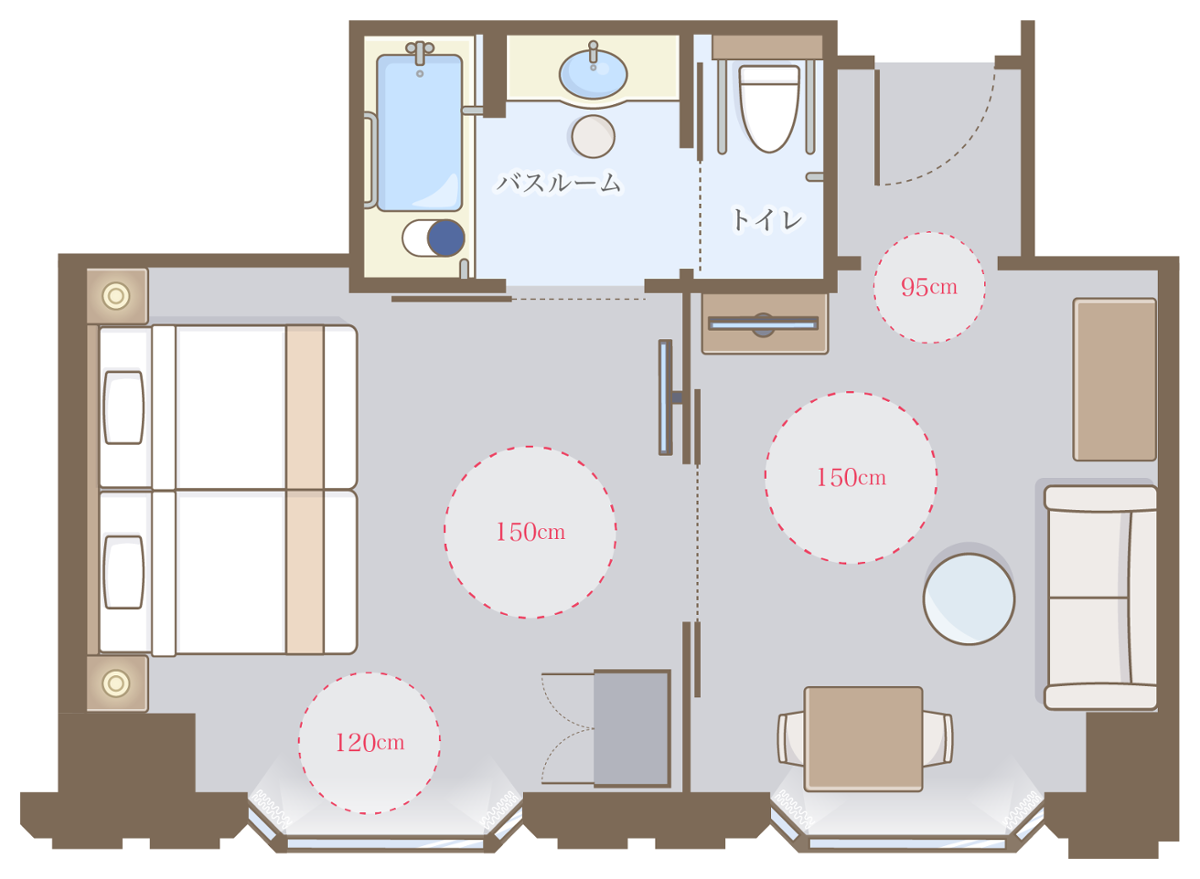 ジュニアスイートツイン（42.8㎡）