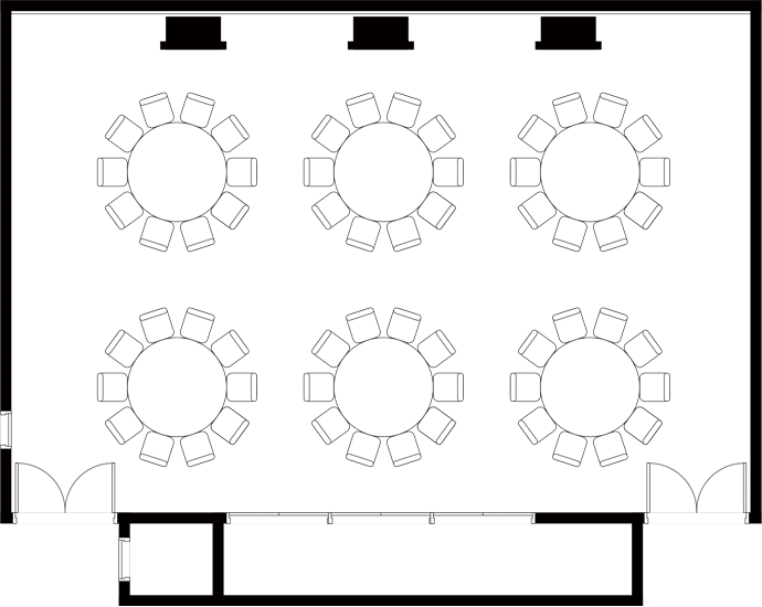 正餐（丸テーブル） 60席